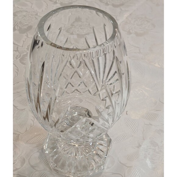 Vintage ACC Vase Hand Cut Lead Crystal 24% Poland Heavy 10.5x6.5” - Picture 6 of 9